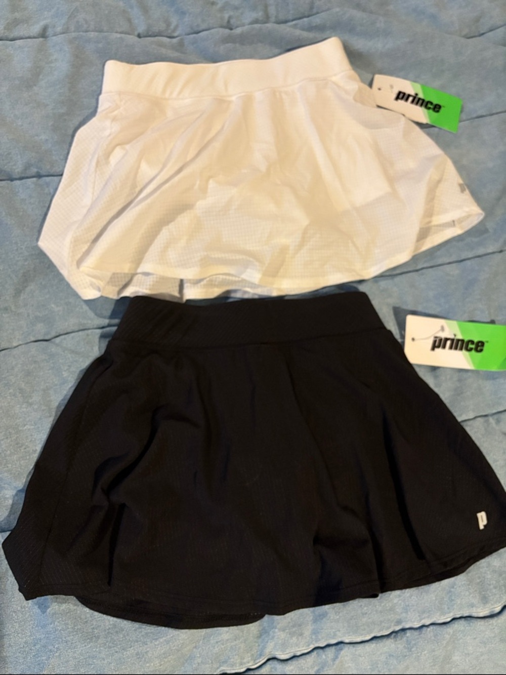 2 NWT Prince White and Black Circle Skater Tennis Skirts small